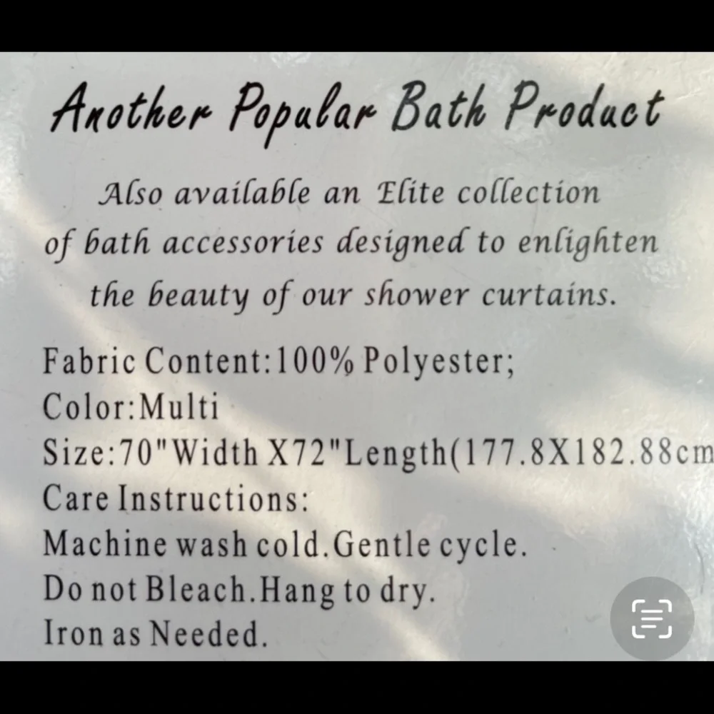 Fabric Shower Curtain